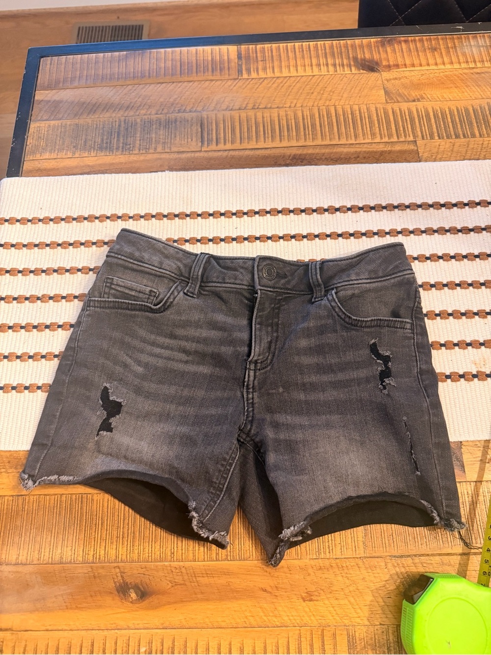 SO Distressed Gray-Black Denim girls 12